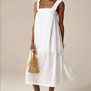NWT JCrew Cotton Voile Ruffle Trim Shift Dress